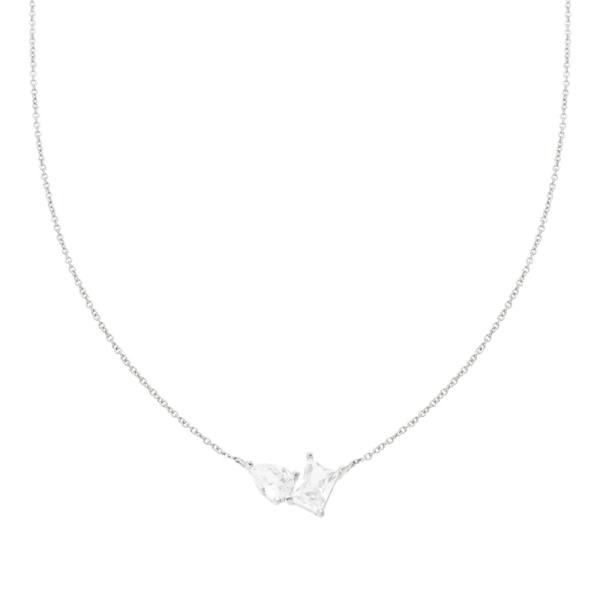 CUBIC ZIRCONIA TOI ET MOI NECKLACE