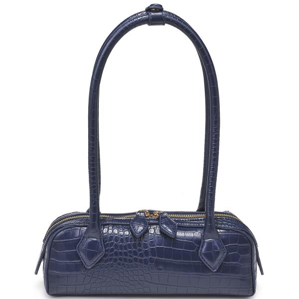 CROC TEXTURED SHOULDER BAG