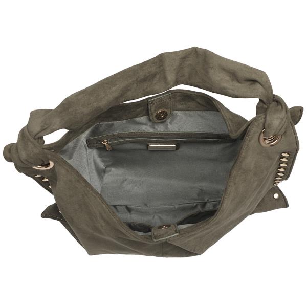 MODERN STUD DESIGN HOBO BAG