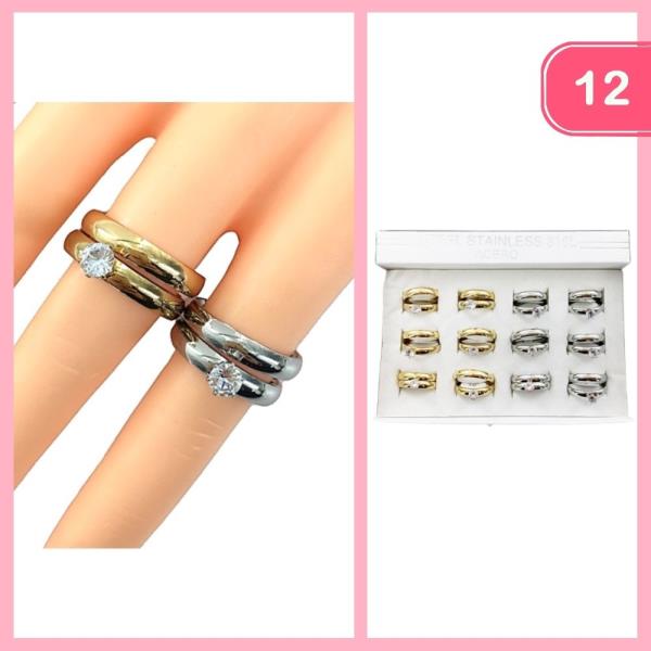 STAINLESS STEEL RINGS (12 UNITS)