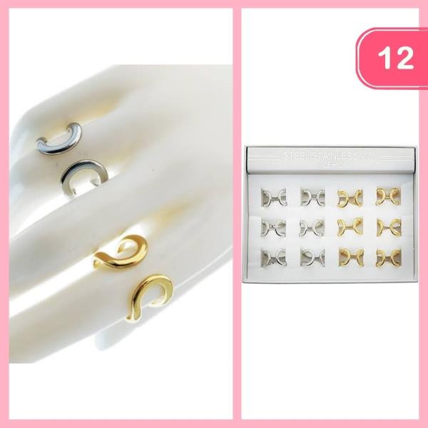 STAINLESS STEEL ACERO OPEN RING (12 UNITS)