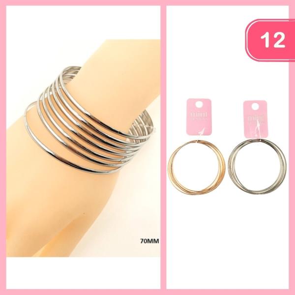 STACKABLE BANGLE BRACELETS (12 UNITS)