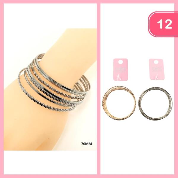 BANGLE BRACELETS (12 UNITS)