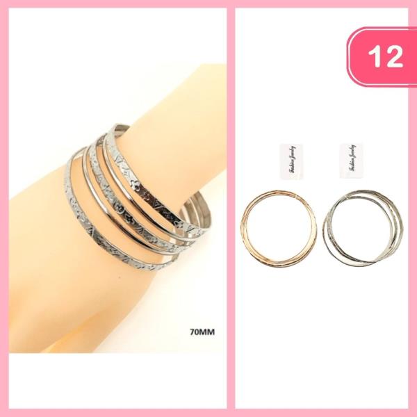 BANGLE STACKABLE BRACELET (12 UNITS)
