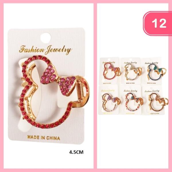 RHINESTONE HAIR CLAW CLIP (12 UNITS)