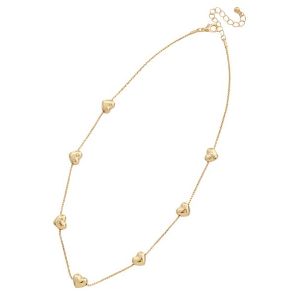 HEART STATION METAL NECKLACE