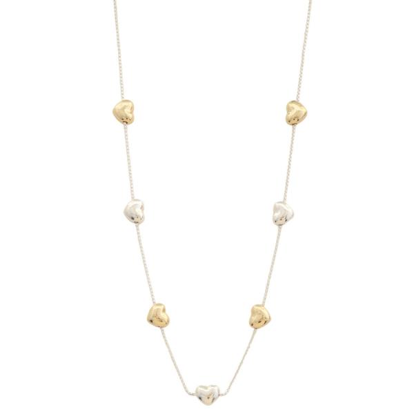 HEART STATION METAL NECKLACE