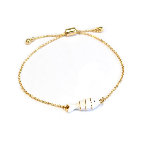 FISH CHARM METAL BRACELET