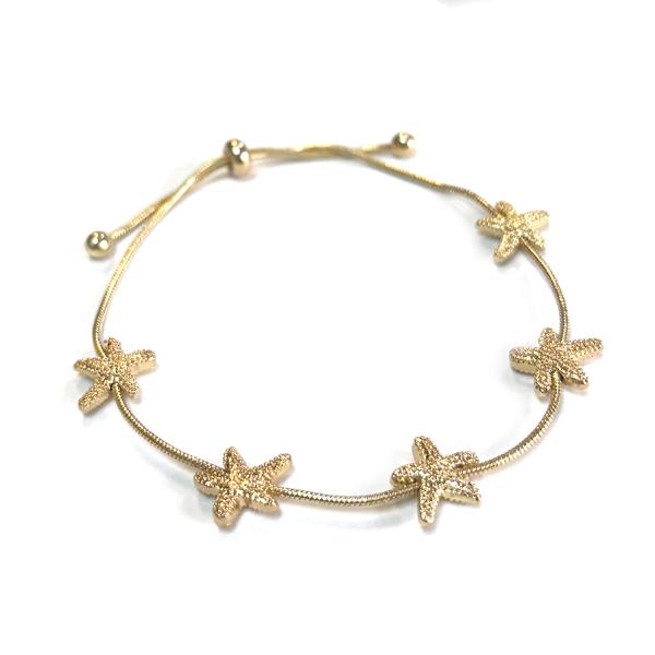 TEXTURED STARFISH METAL BRACELET