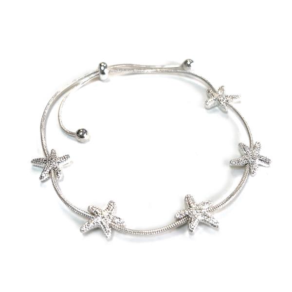 TEXTURED STARFISH METAL BRACELET