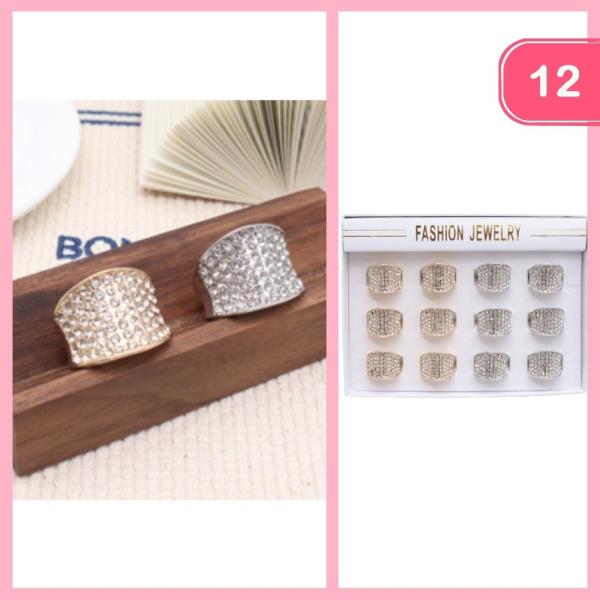 RHINESTONE RING (12 UNITS)