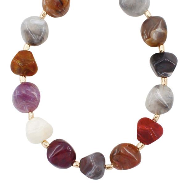 CHUNKY ACETATE BEAD NECKLACE