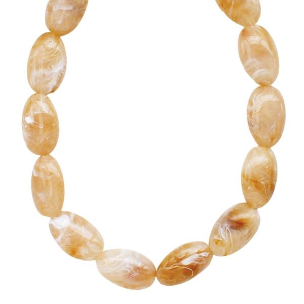 ACETATE OVAL BEAD LINK NECKLACE