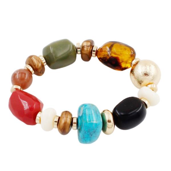 ACETATE MIX BEAD BRACELET