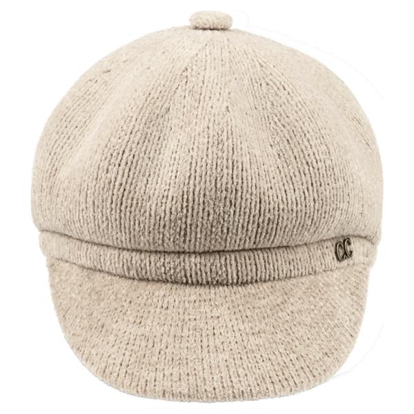 CC KNITTED NEWSBOY CAP