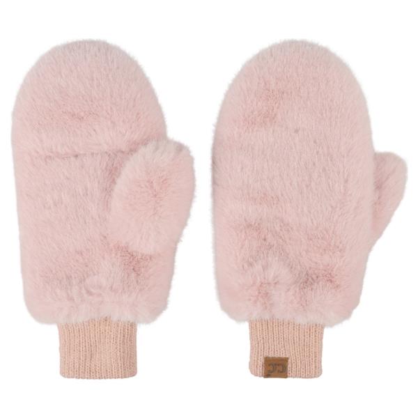 CC GLITTER SHORT FUR CONVERTIBLE MITTEN GLOVES
