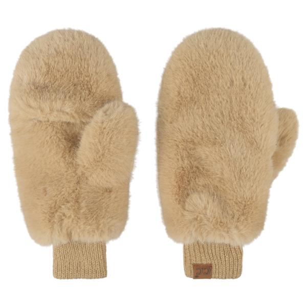 CC GLITTER SHORT FUR CONVERTIBLE MITTEN GLOVES