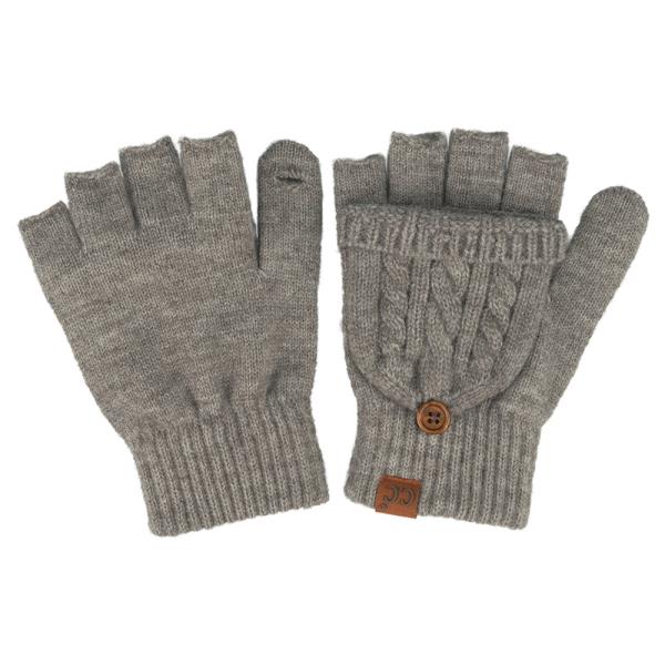 CC CABLE PATTERN CONVERTIBLE FLIPS MITTEN