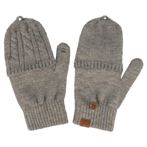 CC CABLE PATTERN CONVERTIBLE FLIPS MITTEN