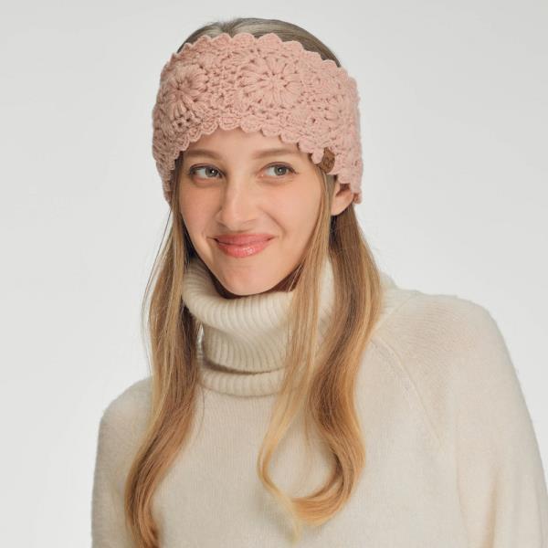 FLOWER CROCHETED HEADWRAP