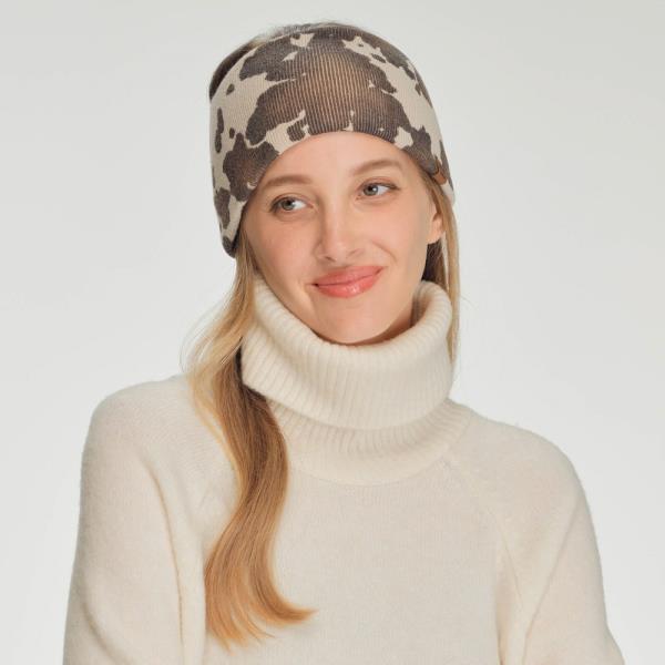CC COW PRINT HEADWRAP