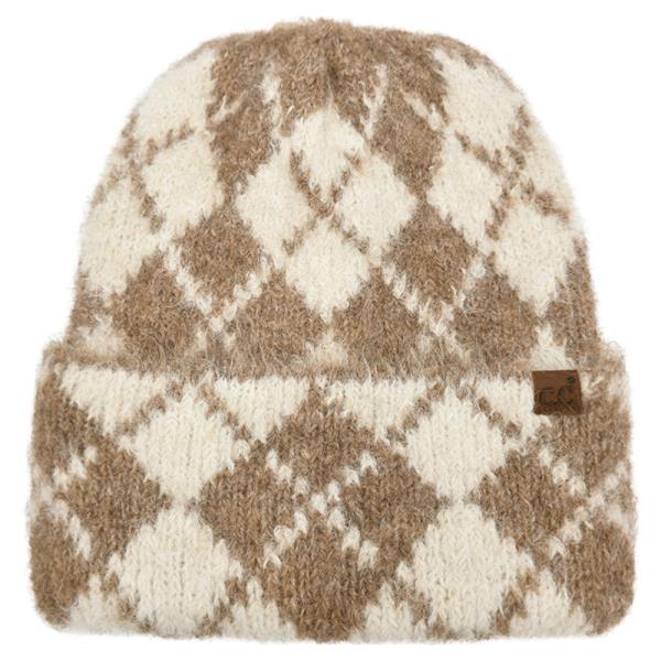 CC ARGYLE CUFF BEANIE
