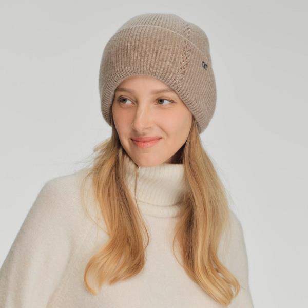 CC BEAD EMBELLISHMENTS ANGORA CUFF BEANIE