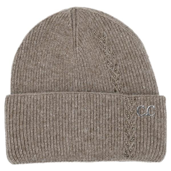 CC BEAD EMBELLISHMENTS ANGORA CUFF BEANIE