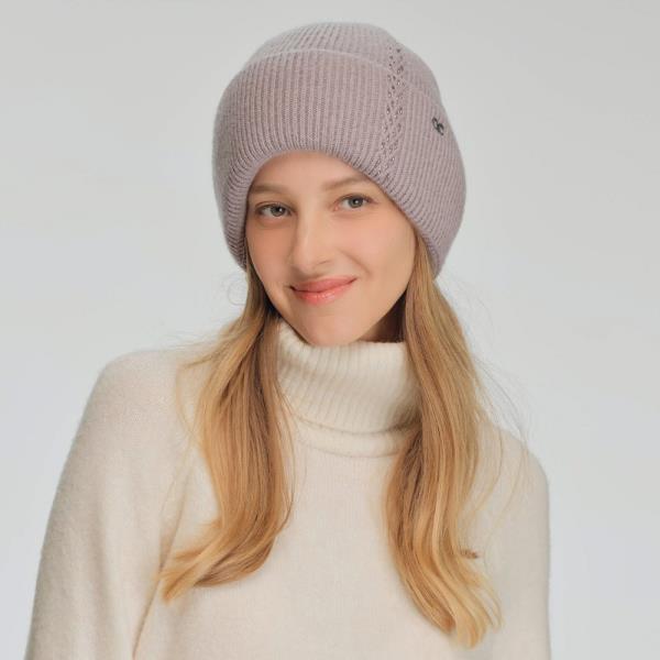 CC BEAD EMBELLISHMENTS ANGORA CUFF BEANIE