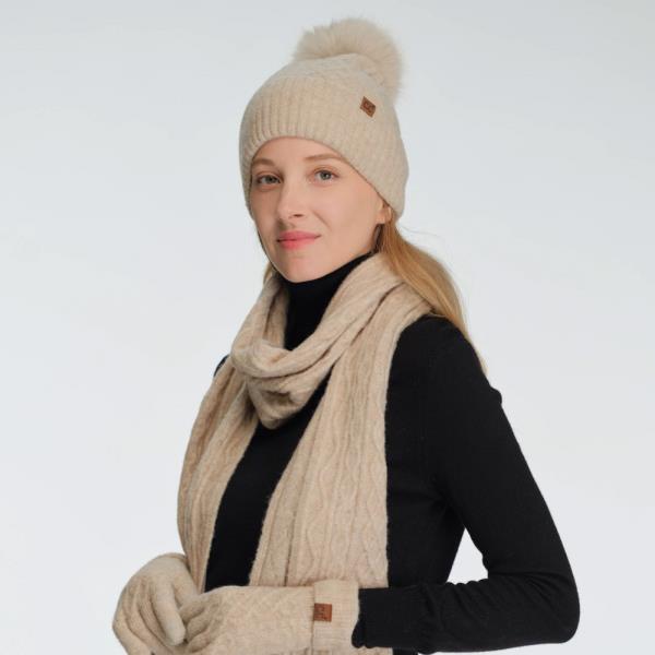 CC POM POM BEANIE HAT