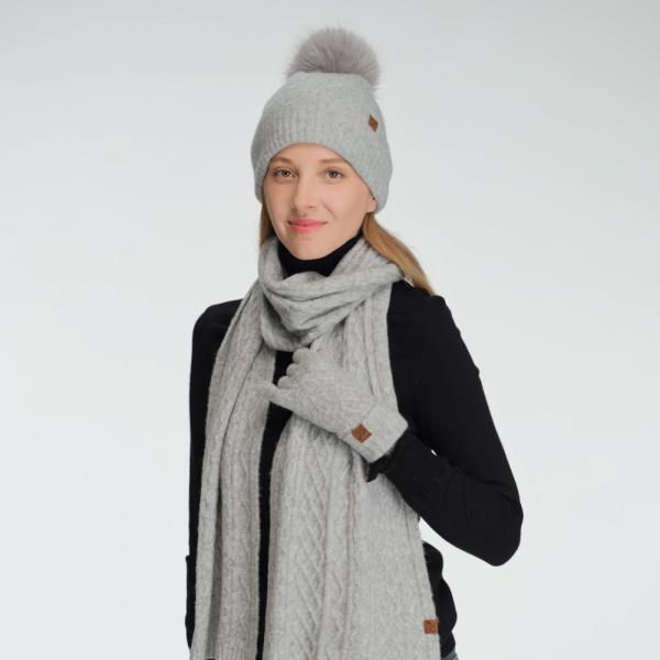 CC CABLE KNIT GLOVE