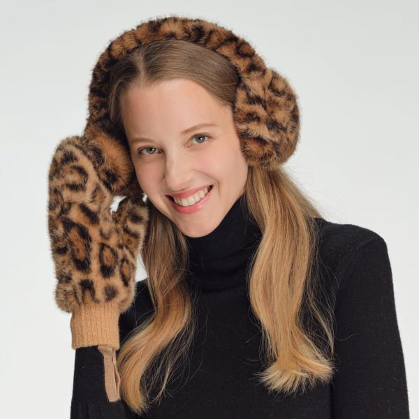 CC LEOPARD FAUX FUR EARMUFF
