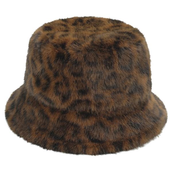 CC LEOPARD FUR BUCKET HAT