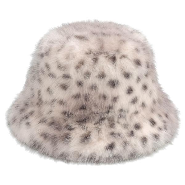 CC FAUX FUR LEOPARD BUCKET HAT