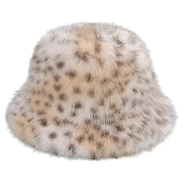 CC FAUX FUR LEOPARD BUCKET HAT