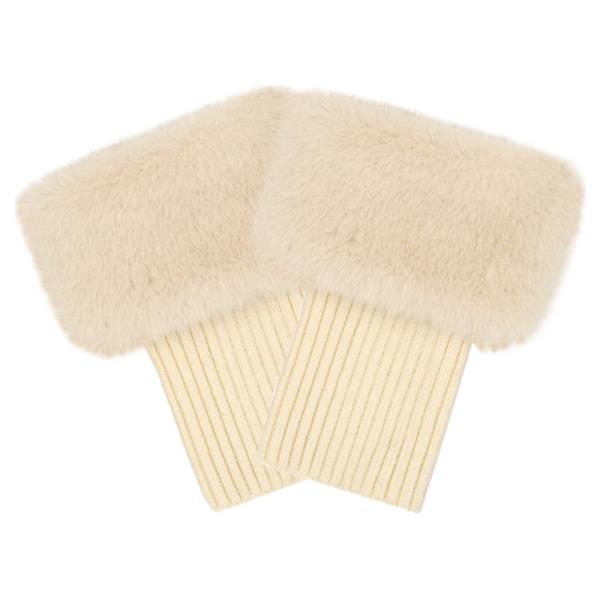 CC METALLIC GLITTER SHORT FUR KNIT BOOT CUFFS