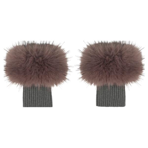 CC  LONG FUR KNIT BOOT CUFFS