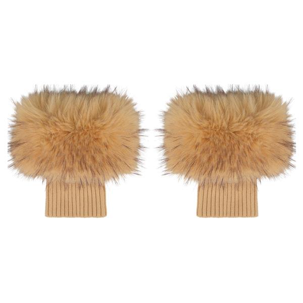 CC  LONG FUR KNIT BOOT CUFFS
