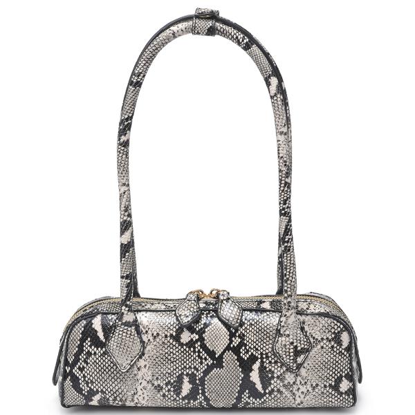 SNAKE TEXTURED SHOULDER BAG