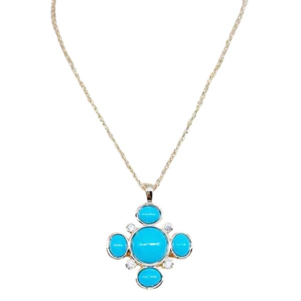 CRYSTAL WIDE CROSS PENDANT NECKLACE