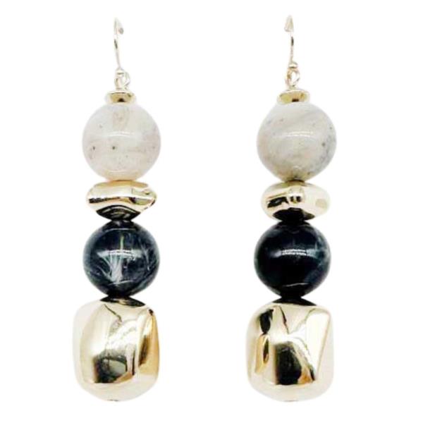 MIX BEAD DANGLE EARRING