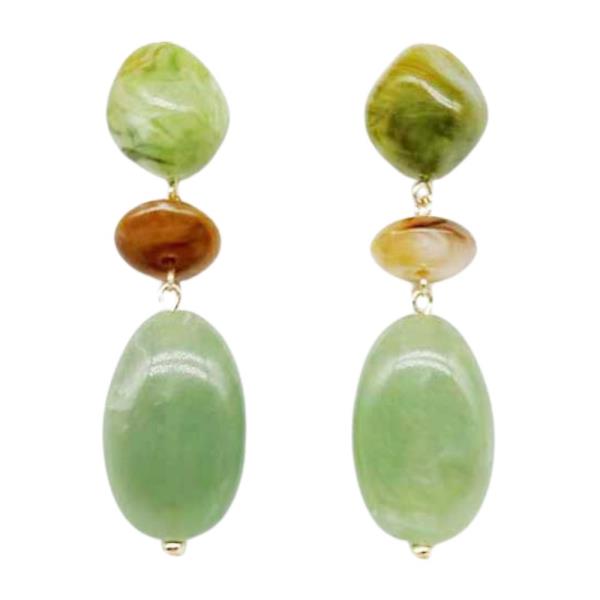 MARBLE STONE DANGLE EARRING
