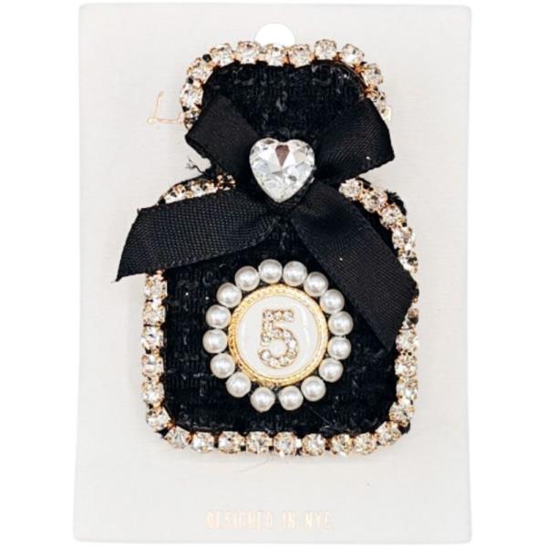 PERFUME SHAPE PEARL BROOCH