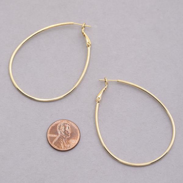 14K GOLD DIPPED TEARDROP EARRING