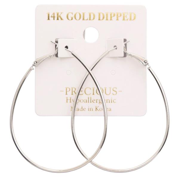 14K GOLD DIPPED TEARDROP EARRING