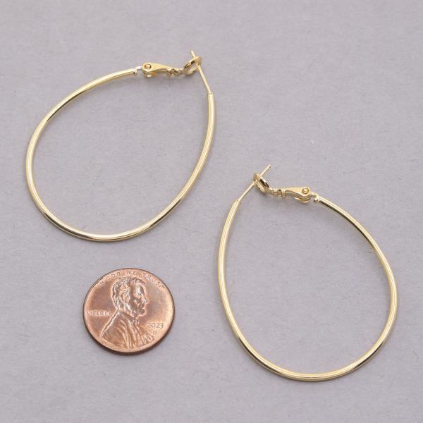 14K GOLD DIPPED TEARDROP EARRING