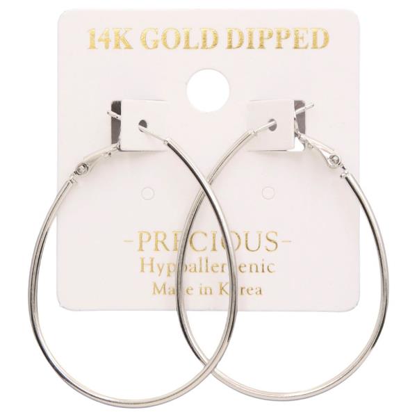 14K GOLD DIPPED TEARDROP EARRING