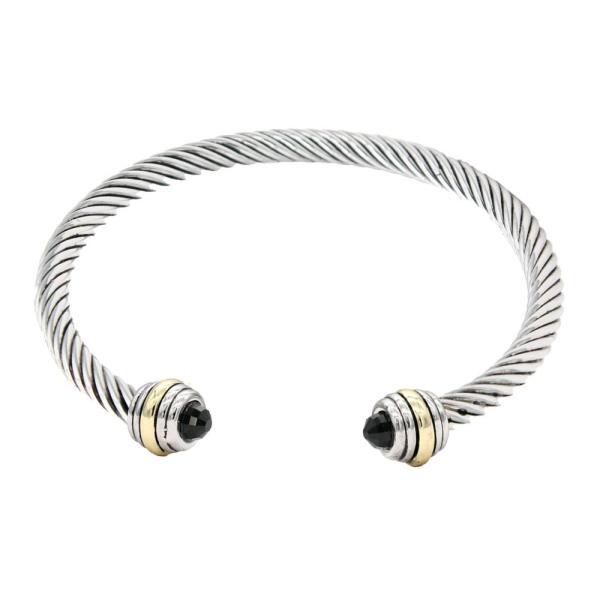 DOUBLE STONE CUFF BRACELET