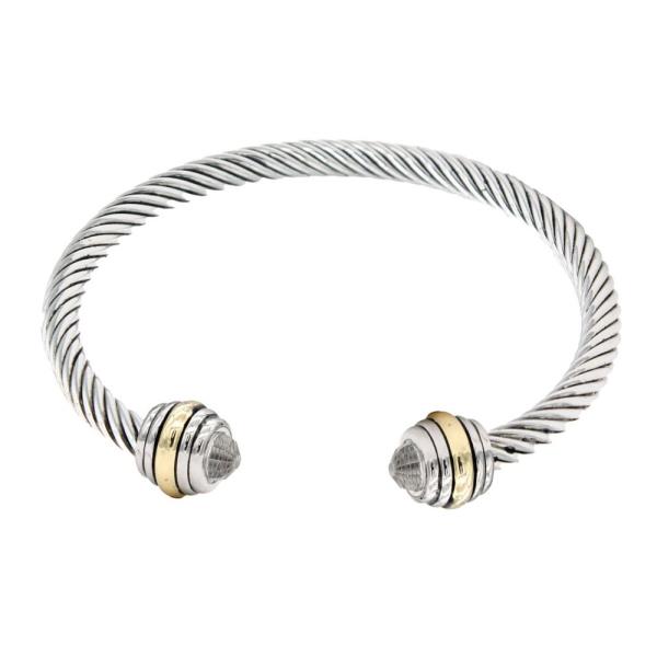 DOUBLE STONE CUFF BRACELET