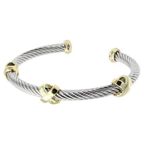 CRISS CROSS METAL CUFF BRACELET